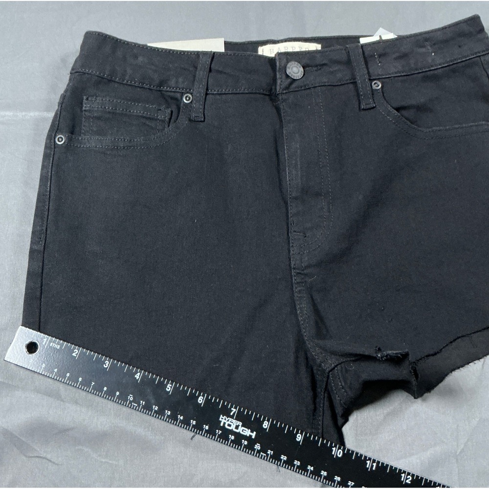 Harper Heritage Women High Rise Skinny Black Denim Cut Off Short Sz 29/ US 8 NWT - Picture 4 of 11